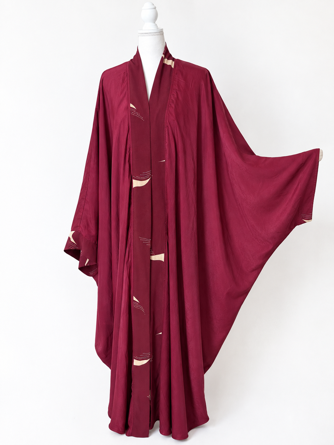 Kimono bordeaux réversible pour femme voilée et musulmane