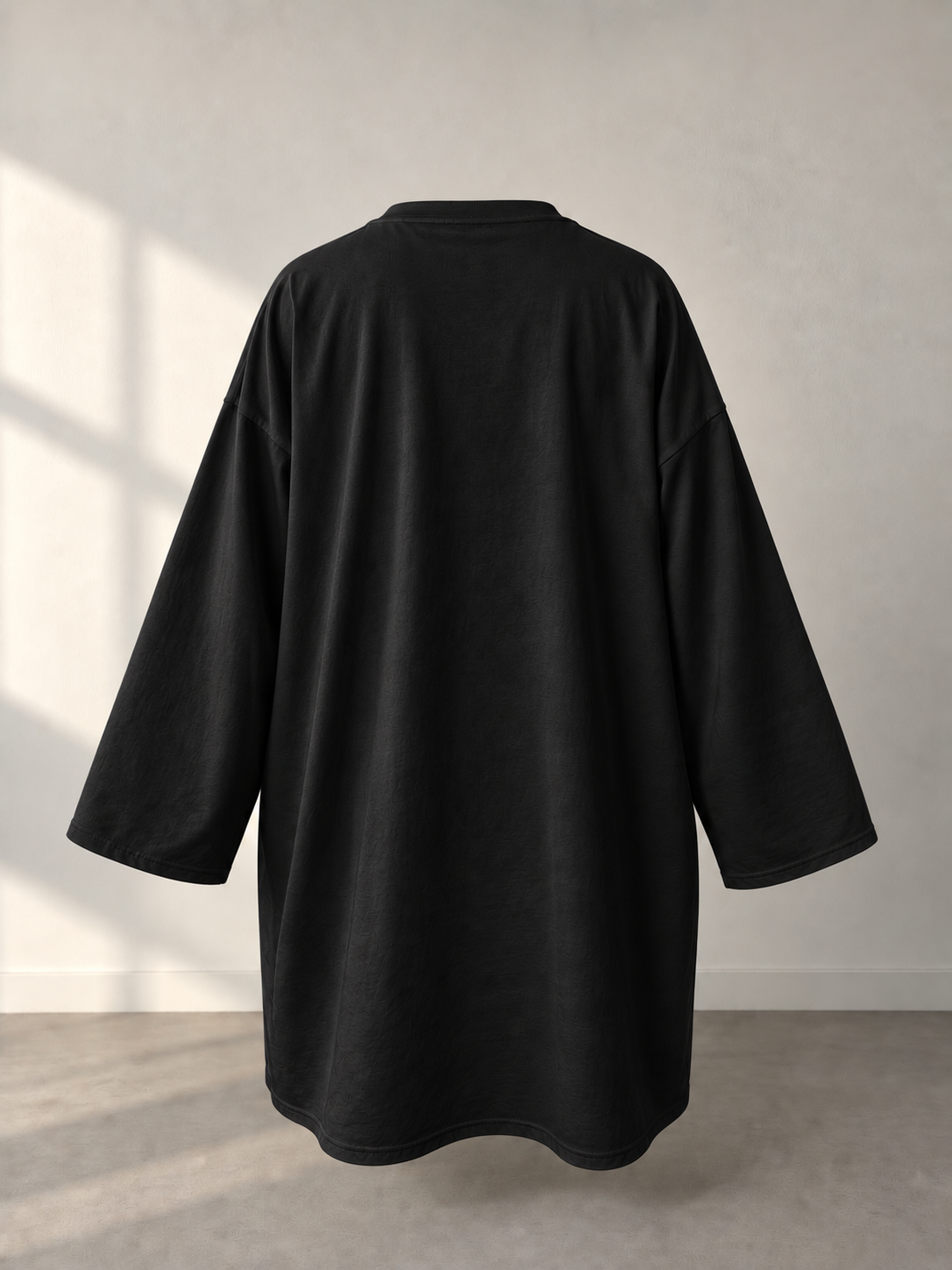 T- shirt oversize long noir