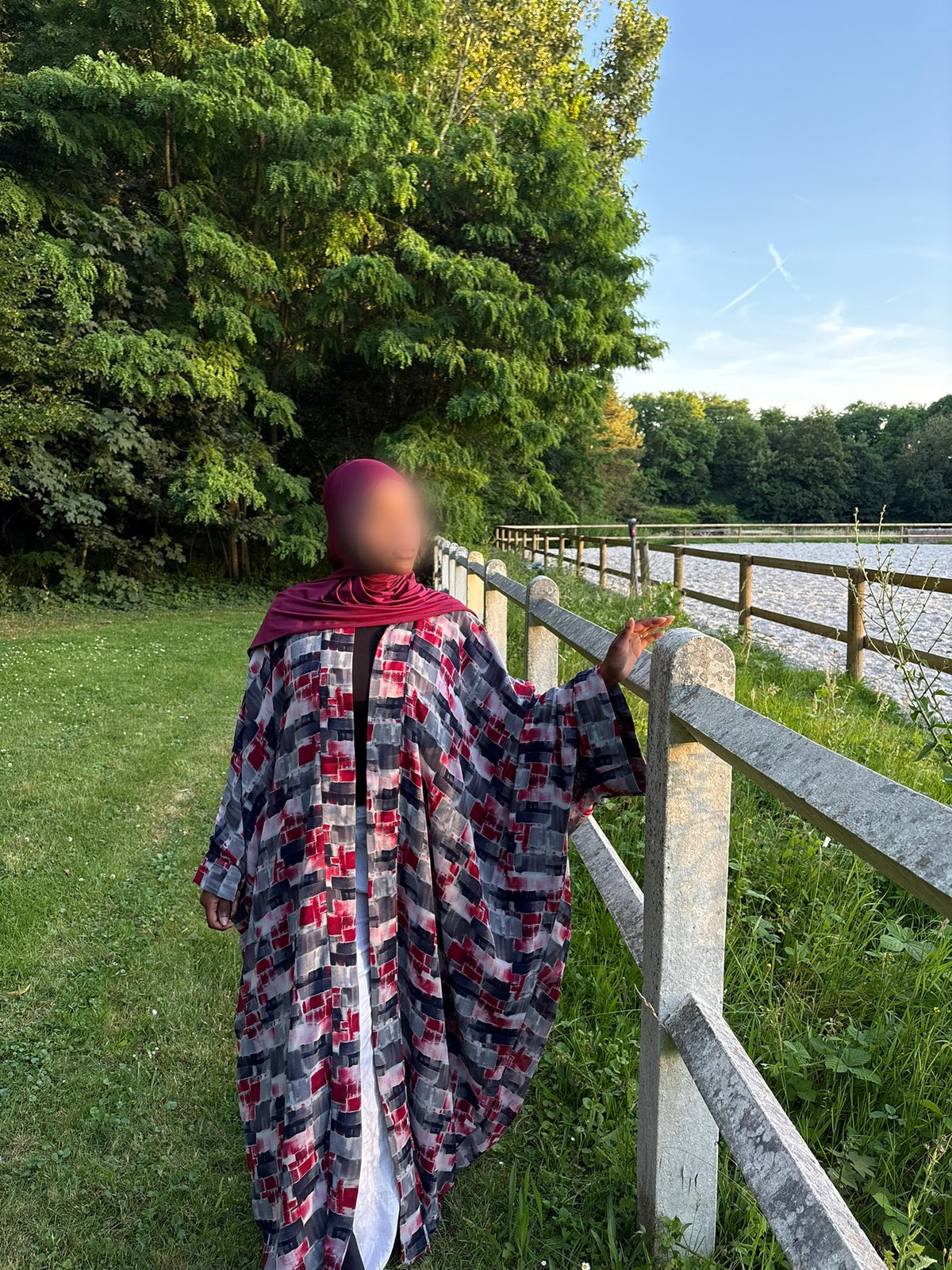 Kimono réversible imprimé pour femme voilée et musulmane