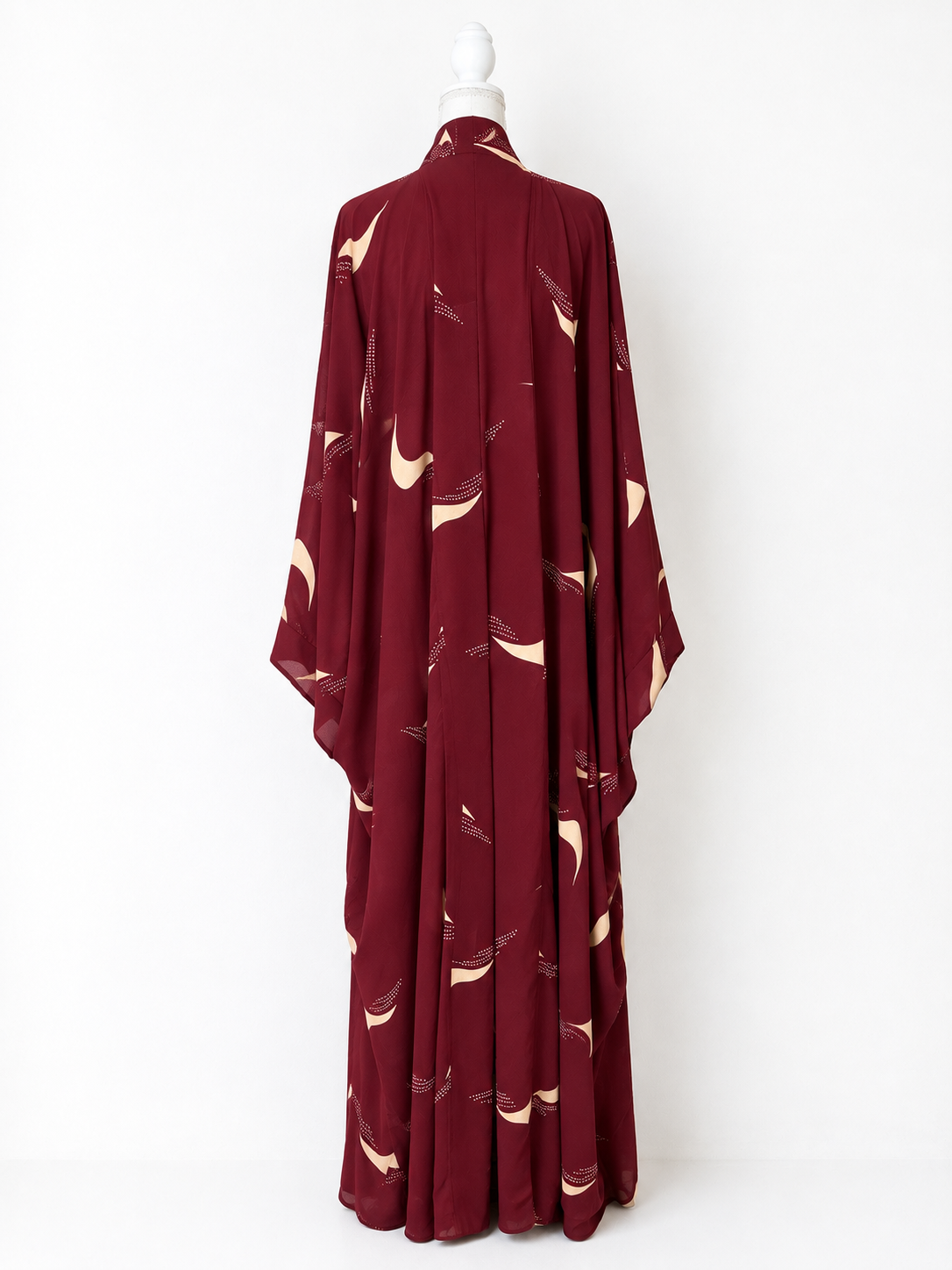 Kimono bordeaux réversible pour femme voilée et musulmane