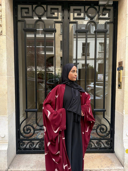 Kimono bordeau réversible