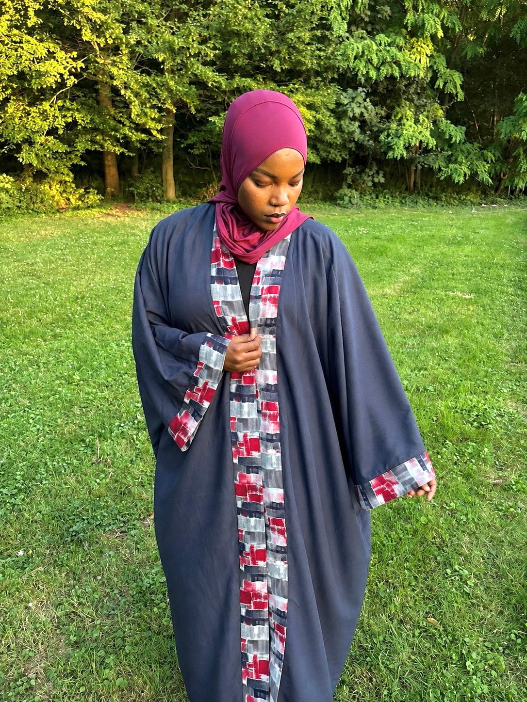 Kimono réversible imprimé pour femme voilée et musulmane