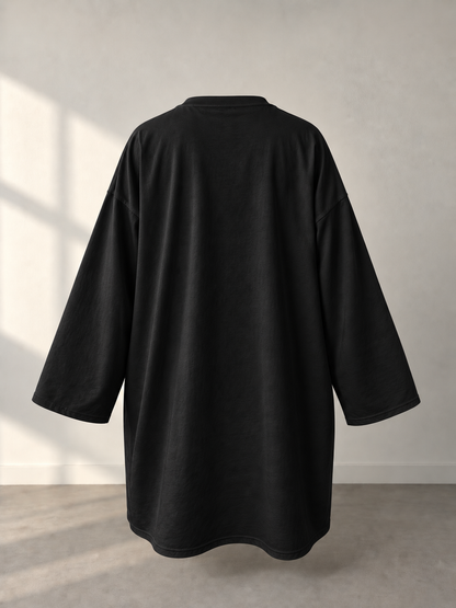 T- shirt oversize long noir