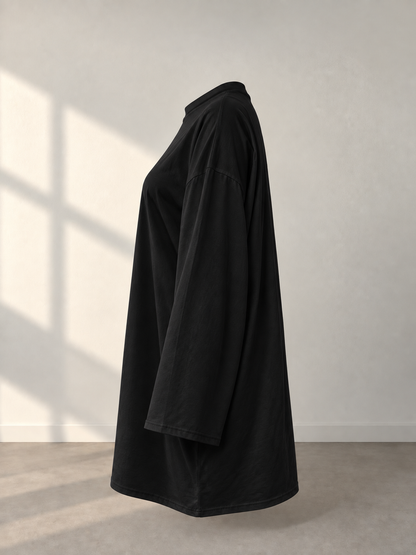 T- shirt oversize long noir