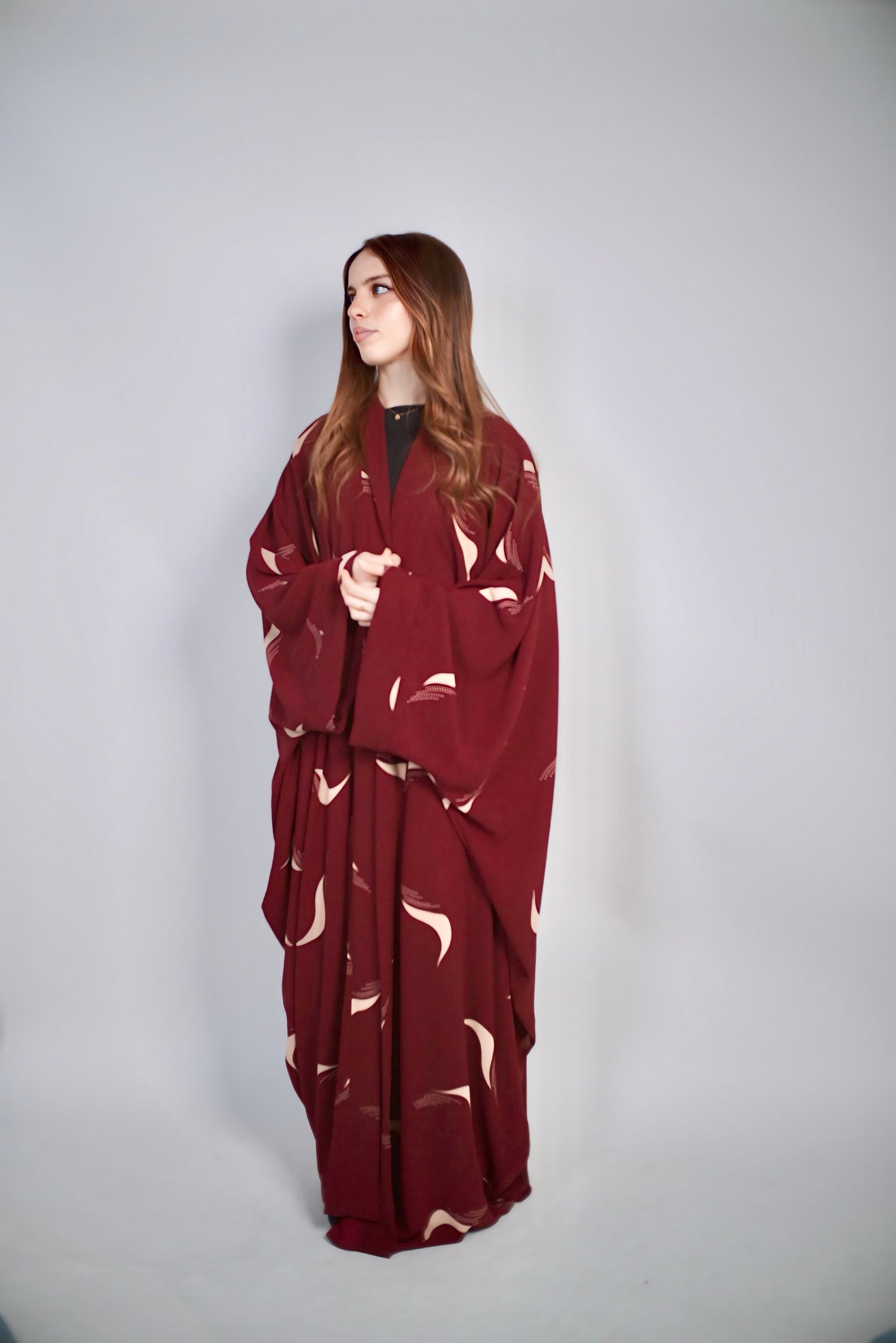 Kimono bordeau réversible
