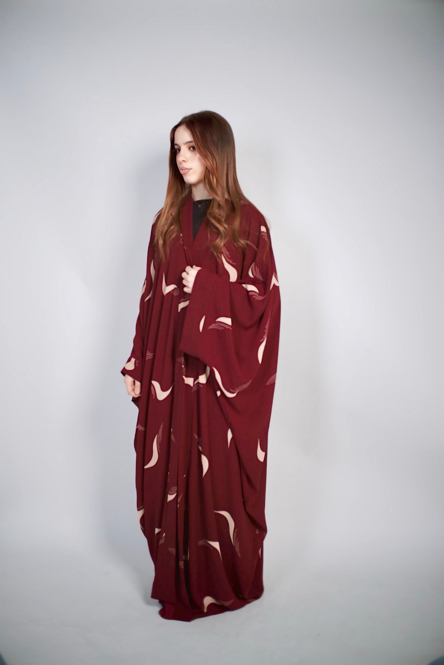 Kimono bordeau réversible