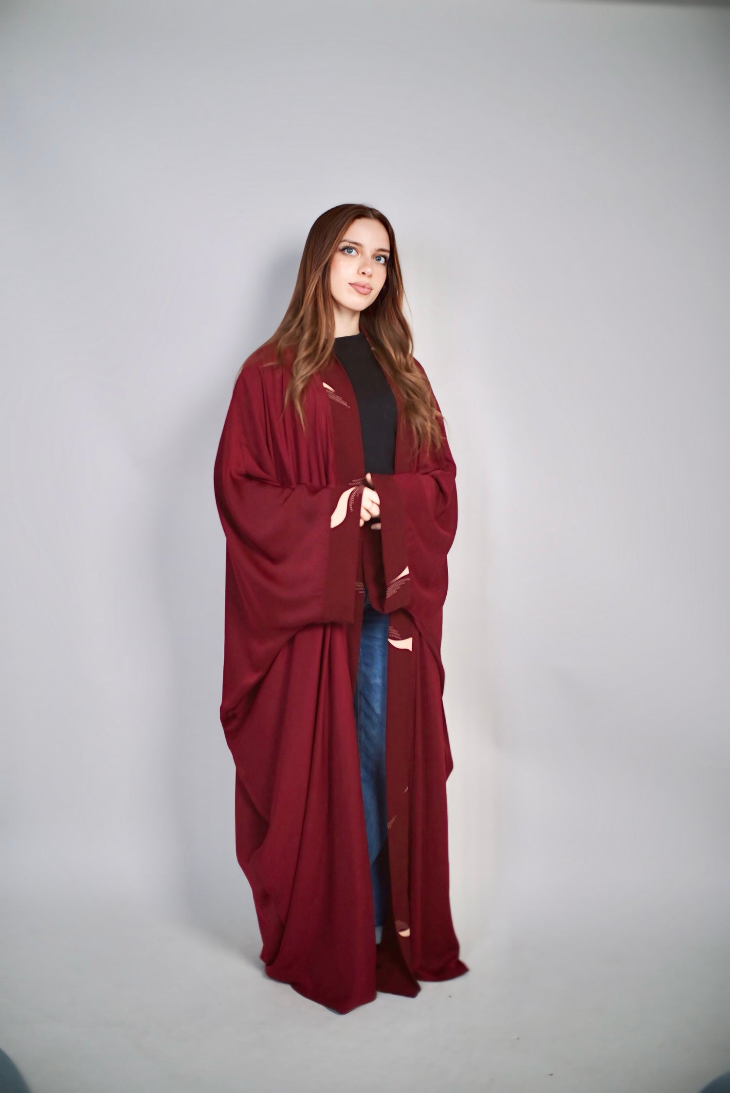 Kimono bordeau réversible