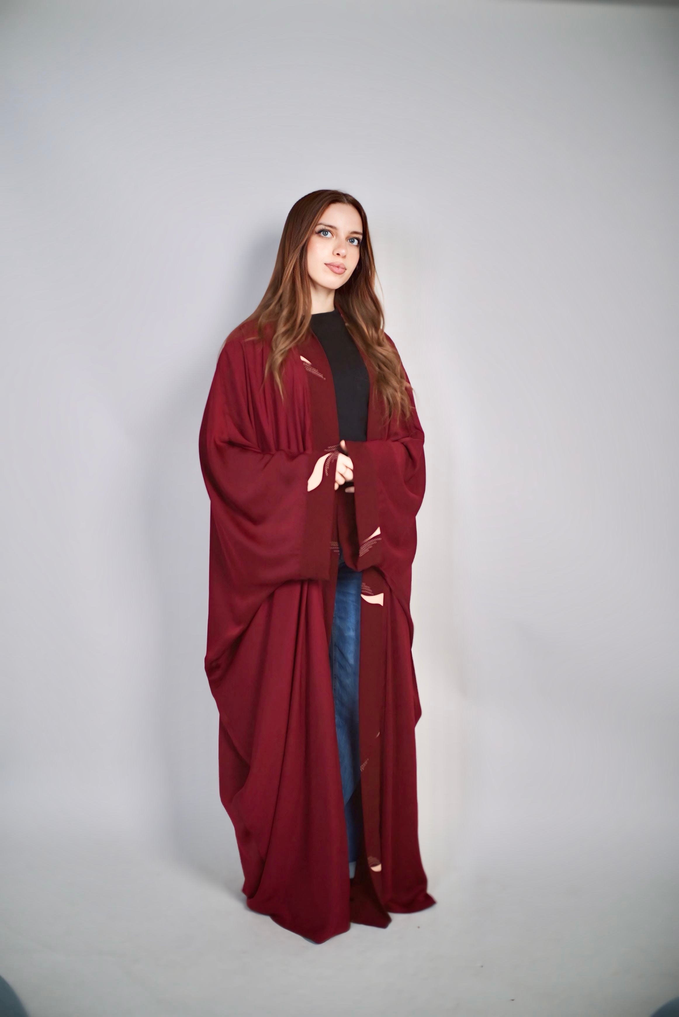 Kimono bordeau réversible