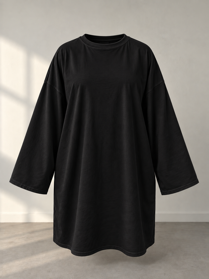T- shirt oversize long noir
